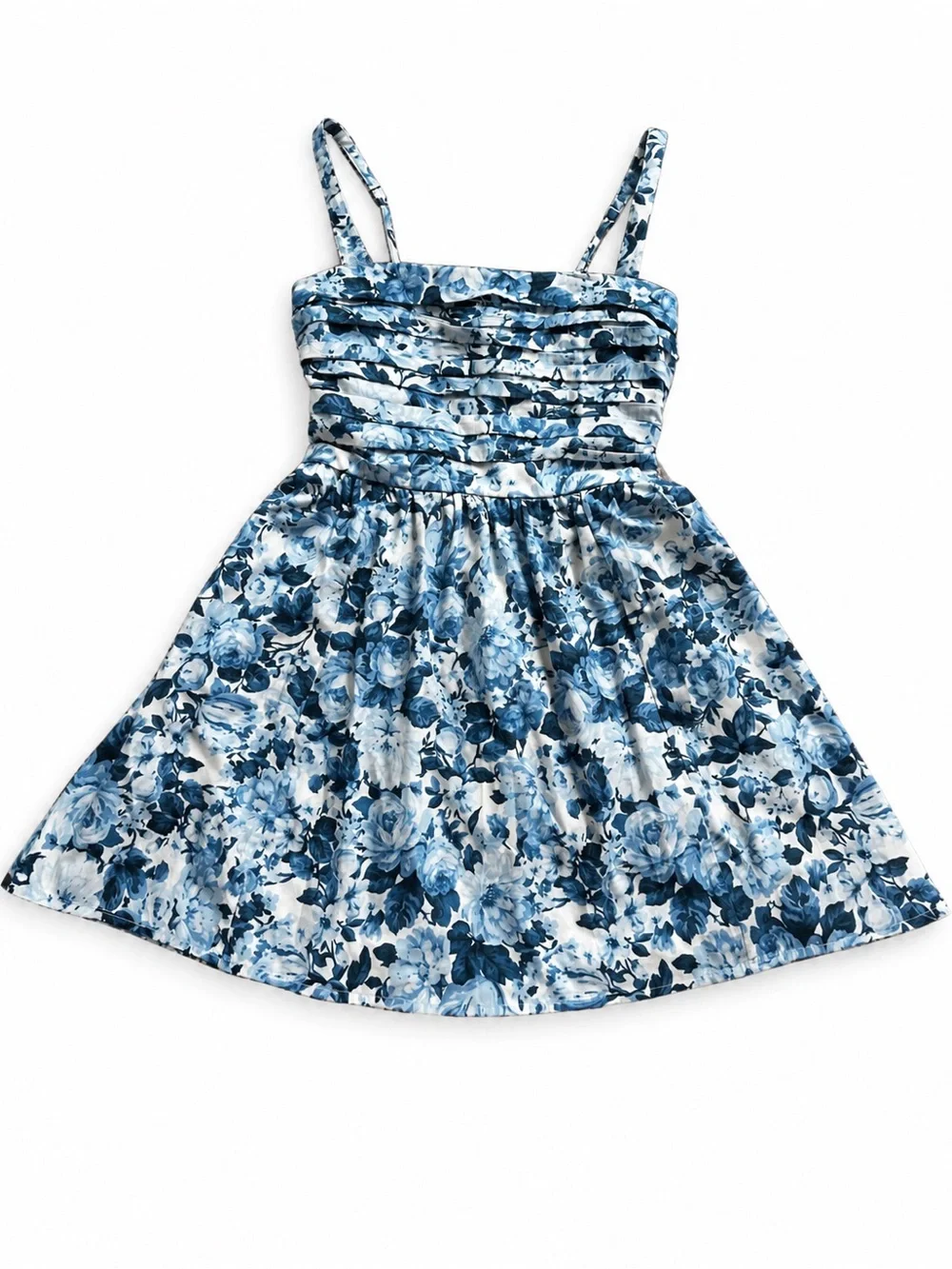 Abercrombie & Fitch blue floral mini dress Small Petite